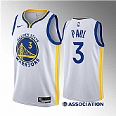 Men's Golden State Warriors #3 Chris Paul White Association Edition Stitched Basketball Jersey Dzhi ,baseball caps,new era cap wholesale,wholesale hats